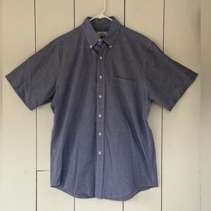VTG Brooks Brothers Check Plaid Button Up Shirt Sz M Blue White Preppy